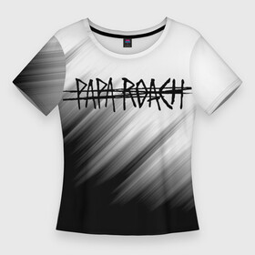 Женская футболка 3D Slim с принтом Papa roach  Streak logo ,  |  | Тематика изображения на принте: papa roach | rock | альтернативный метал | альтернативный рок | ню метал | папа роач | папа роч | рок | рэп метал | хард рок