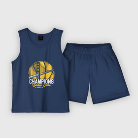 Детская пижама с шортами хлопок с принтом Golden State  Champs ,  |  | basketball | game | golden s | nba | warriors | баскетбол | баскетболист | карри | мяч | нба | спорт | спортсмен
