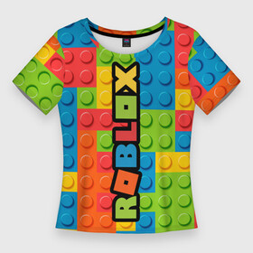 Женская футболка 3D Slim с принтом Roblox Games ,  |  | color | roblox | лего | роблокс | роблокс игры