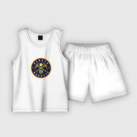 Детская пижама с шортами хлопок с принтом Денвер Наггетс NBA ,  |  | denver nuggets | nba | баскетбол | денвер наггетс | нба