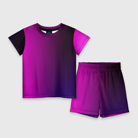 Детский костюм с шортами 3D с принтом VIOLET  gradient ,  |  | gradient | violet | абстрактный рисунок | градиент | фиолетовый | цвета
