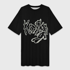 Платье-футболка 3D с принтом KoЯn (Korn) рисунок ,  |  | korn | koяn | metal | группа | корн | коян | метал | ню метал | рок