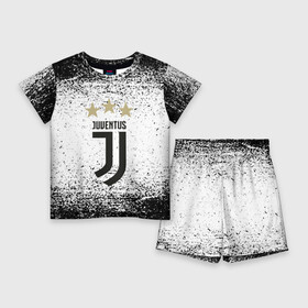 Детский костюм с шортами 3D с принтом ювентус  три звезды ,  |  | abstraction | black white | cr7 | fc juventus | football | geometry | hexagon | juve | juventus | neon | ronaldo | sport | texture | triangle | абстракция | бык | геометрия | неон | роналдо | роналду | соты | спорт | текстура | футбол | ч