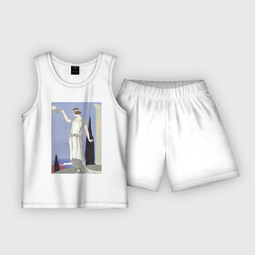 Детская пижама с шортами хлопок с принтом Robe du Soir, de Worth (Муза) ,  |  | абстракция | винтаж | девушка | искусство | картина | любовь | минимализм | муза | отдых | природа | цветы