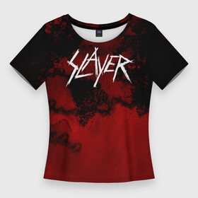 Женская футболка 3D Slim с принтом World Painted Blood  Slayer ,  |  | slayer | группа | гэри холт | керри кинг | метал | музыка | пентаграмма | песни | пол бостаф | рок | слаер | слайер | слеар | слеер | слейр | слеяр | том арайа | трэш | тяжелый | хеви