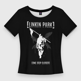 Женская футболка 3D Slim с принтом Linkin Park One step closer ,  |  | Тематика изображения на принте: linkin park | альтернативный рок | линкин парк | лого | логотип | метал | ню метал | поп | поп рок | рок | рок группа | рэп метал | электроник рок