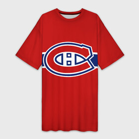 Платье-футболка 3D с принтом Монреаль Канадиенс Форма ,  |  | montreal canadiens | nhl | монреаль канадиенс | нхл | хоккей