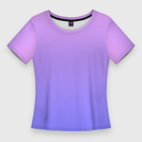 Женская футболка 3D Slim с принтом PINK PURPLE GRADIENT  ГРАДИЕНТ РОЗОВО ФИОЛЕТОВЫЙ ,  |  | базовая | базовый | без дизайна | без лишнего | голубого | градиент | градиенты | малиновый | на каждый день | на лето | розово фиолетовый | розового | розовый | синего | синий | фиолетового