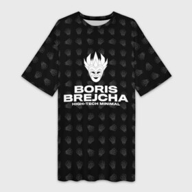 Платье-футболка 3D с принтом Boris Brejcha High Tech Minimal ,  |  | boris brecha | boris brejcha | brecha | brejcha | dj | борис брежша | борис брейча | борис брейша | борис бреча | брежча | брейча | брейша | бреча | музыка | техно