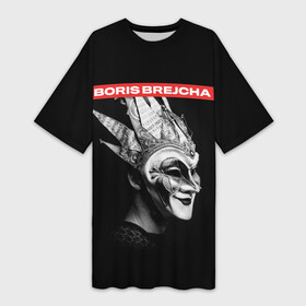 Платье-футболка 3D с принтом Boris Brejcha в маске ,  |  | boris brecha | boris brejcha | brecha | brejcha | dj | борис брежша | борис брейча | борис брейша | борис бреча | брежча | брейча | брейша | бреча | музыка | техно
