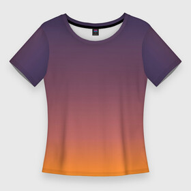 Женская футболка 3D Slim с принтом Sunset Gradient ,  |  | градиент | закат | минимализм | переливы | переходы