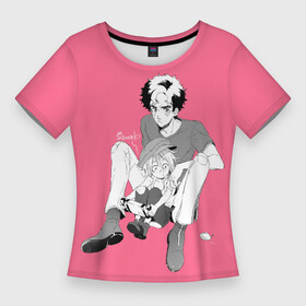 Женская футболка 3D Slim с принтом Сатио и Джо  Megalo Box ,  |  | anime | joe | megalo box | nomad | sachio | аниме | анимэ | джо | мегалобокс | номад | сатио
