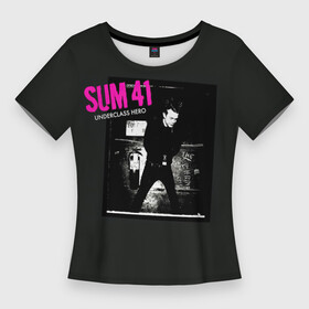 Женская футболка 3D Slim с принтом Underclass Hero  Sum 41 ,  |  | deryck whibley | sum 41 | группа | дерик уибли | музыка | панк | панк рок | песни | рок | рок группа | сам 41 | сам фоти уан | сам фоти уансам | сам41 | сум 41 | сум41