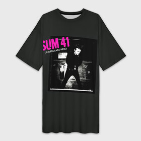 Платье-футболка 3D с принтом Underclass Hero  Sum 41 ,  |  | deryck whibley | sum 41 | группа | дерик уибли | музыка | панк | панк рок | песни | рок | рок группа | сам 41 | сам фоти уан | сам фоти уансам | сам41 | сум 41 | сум41