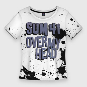 Женская футболка 3D Slim с принтом Sum 41 Over My Head ,  |  | deryck whibley | sum 41 | группа | дерик уибли | музыка | панк | панк рок | песни | рок | рок группа | сам 41 | сам фоти уан | сам фоти уансам | сам41 | сум 41 | сум41