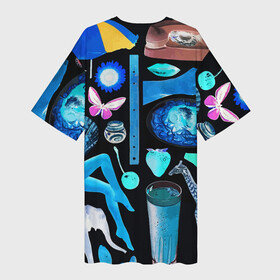 Платье-футболка 3D с принтом Underground pattern  Fashion 2099 ,  |  | butterfly | cherry | diamond | elephant | eye | fashion | flower | giraffe | lips | pattern | shell | underground | бабочка | бриллиант | вишня | глаз | жираф | мода | ракушка | слон | узор | цветок