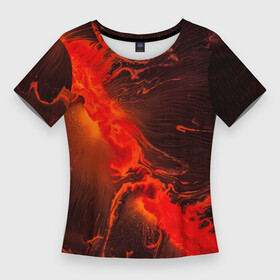 Женская футболка 3D Slim с принтом Красный огненный след ,  |  | ад | апокалипсис | вселенная | вспышка | галактика | космос | красный | мрак | ночь | огонь | пламя | полоса | след | темнота | туманность | ужас | хоррор | черная дыра