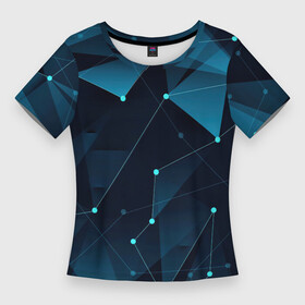 Женская футболка 3D Slim с принтом Кибернетические звёзды ,  |  | арт | вектор | векторный рисунок | геометрия | звезда | звёзды | рисунок | созвездия