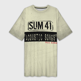 Платье-футболка 3D с принтом Sum 41  The Acoustics (Full Album) ,  |  | deryck whibley | sum 41 | группа | дерик уибли | музыка | панк | панк рок | песни | рок | рок группа | сам 41 | сам фоти уан | сам фоти уансам | сам41 | сум 41 | сум41