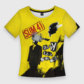 Женская футболка 3D Slim с принтом Go Chuck Yourself Happy Live Surprise  Sum 41 ,  |  | deryck whibley | sum 41 | группа | дерик уибли | музыка | панк | панк рок | песни | рок | рок группа | сам 41 | сам фоти уан | сам фоти уансам | сам41 | сум 41 | сум41