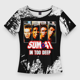 Женская футболка 3D Slim с принтом In Too Deep  Sum 41 ,  |  | deryck whibley | sum 41 | группа | дерик уибли | музыка | панк | панк рок | песни | рок | рок группа | сам 41 | сам фоти уан | сам фоти уансам | сам41 | сум 41 | сум41