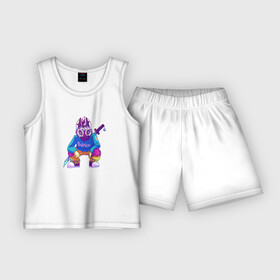 Детская пижама с шортами хлопок с принтом Зебра горячая линия Маями арт ,  |  | арт | горячая | зебра | линия | принт
