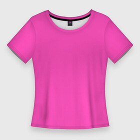 Женская футболка 3D Slim с принтом Яркий розовый из фильма Барби ,  |  | Тематика изображения на принте: костюм из фильма барби | розовый цвет | фильм барби | яркий розовый | ярко розовый цвет