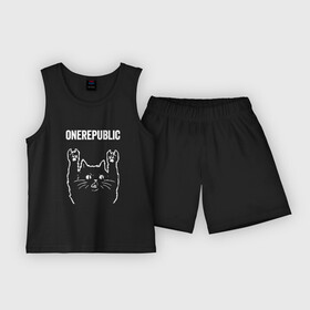 Детская пижама с шортами хлопок с принтом OneRepublic Рок кот One Republic ,  |  | band | metal | one republic | onerepublic | rock | ван | группа | кот | репаблик | рок | рок кот | роккот