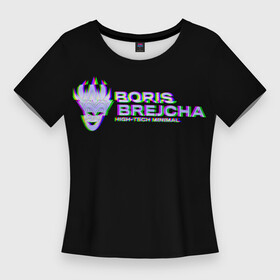 Женская футболка 3D Slim с принтом Boris Brejcha Glitch ,  |  | boris brecha | boris brejcha | brecha | brejcha | dj | борис брежша | борис брейча | борис брейша | борис бреча | брежча | брейча | брейша | бреча | музыка | техно