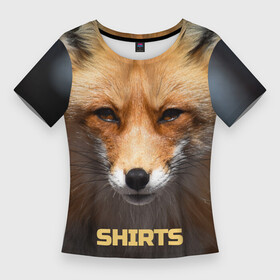 Женская футболка 3D Slim с принтом Рассерженный лис ,  |  | атака | взгляд | глаза | дерзость | зверь | злой | лис | лиса | отважный | охота | охотник | рыжая | рыжий | сердитый | смелость | хищник | храбрость