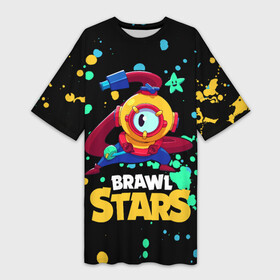 Платье-футболка 3D с принтом Otis Brawl Stars ,  |  | Тематика изображения на принте: brawl stars | faraotis | otis | otis brawl stars | бравл старс | отис | отис бравл старс | фараотис