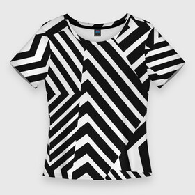 Женская футболка 3D Slim с принтом Минималистический геометрический паттерн ,  |  | abstraction | fashion | geometry | minimalism | pattern | абстракция | геометрия | минимализм | мода | паттерн