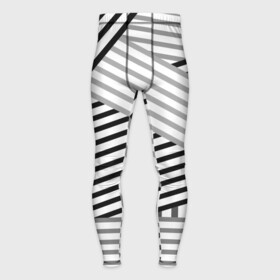 Мужские тайтсы 3D с принтом Полосатый узор в черно белых цветах ,  |  | black | fashion | stripes | white | белый | полосатый узор | узор в полоску | черно белый | черный