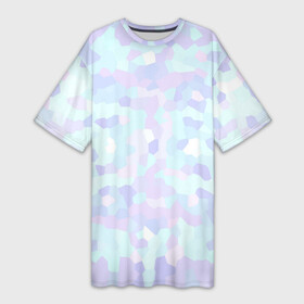 Платье-футболка 3D с принтом Абстрактный камуфляж в пастельных цветах ,  |  | абстракция | геометрия | камуфляж | пастельные цвета | розовый | сиревый | узор