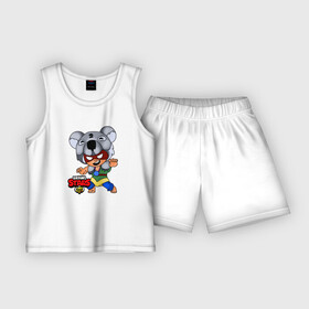Детская пижама с шортами хлопок с принтом Коала Нита  Brawl Stars ,  |  | brawl stars | game | koala nita | бравел старс | игры | коала нита | персонажи