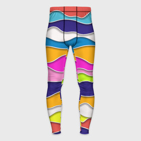 Мужские тайтсы 3D с принтом Разноцветные волны  Летний паттерн ,  |  | abstraction | fashion | pattern | summer | wave | абстракция | волна | лето | мода | паттерн