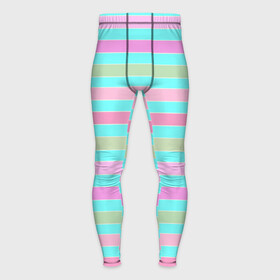 Мужские тайтсы 3D с принтом Pink turquoise stripes horizontal Полосатый узор ,  |  | pink | stripes | turquoise | бирюзовый | горизонтальные полосы | зеленые полосы | полосатый узор | разноцветные полосы | розовый