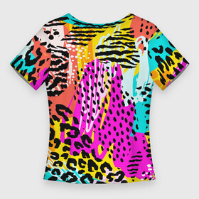 Женская футболка 3D Slim с принтом LEOPARD TEXTURE ,  |  | abstract | beautiful | bright | floral | graphics | green | pattern | pink | purple | rainbow | stripes | stunning | watercolor | white | абстракция | акварель | белый | графика | зеленый | красивый | полосы | потрясающий | радуга | розовый | узор | фиоле