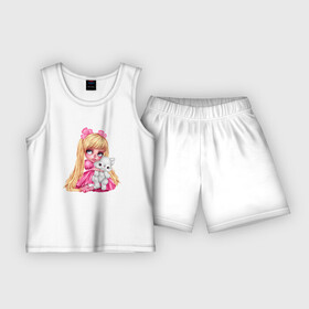 Детская пижама с шортами хлопок с принтом Маленькая принцесса ,  |  | девочка | детский | крылья | милая | ребенок