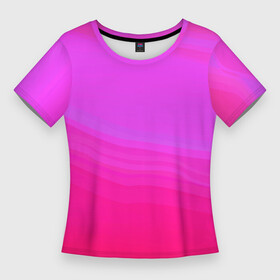 Женская футболка 3D Slim с принтом Neon pink bright abstract background ,  |  | Тематика изображения на принте: abstract | abstract background | neon pink | pink bright | неоновый розовый | яркий розовый