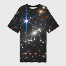 Платье-футболка 3D с принтом NASA: Скопление Галактик ,  |  | fog | nasa | space | астрономия | вояджеры | вселенная | галактика | звезды | космос | луна | марс | наса | наука | научпоп | открытый космос | планеты | сборник космос | солнечная система | туман | уран | хаббл