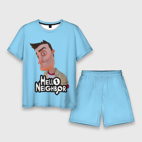 Мужской костюм с шортами 3D с принтом Привет сосед: Ник Рот ,  |  | Тематика изображения на принте: hello neighbor | видеоигра | игра | ник рот | привет сосед | сосед | теодор питерсон