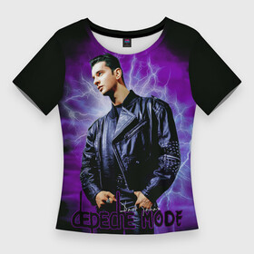 Женская футболка 3D Slim с принтом Depeche Mode  Dave Gahan ,  |  | 80s | 80е | alternative rock | art | bands | dave gahan | depeche mode | music | pop | synthpop | альтернатива | арт | вокалисты | группы | депеш мод | дэйв гаан | молнии | мужчины | музыка | музыканты | небо | поп | синти поп | тучи