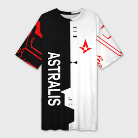 Платье-футболка 3D с принтом ASTRALIS ЗВЕЗДА ,  |  | action | astralis | awp | counter strike | cs go | cs go global offensive | cybersport | faze clan | game | gamer | hyper beast | shooter | skin | team liquid | киберспорт | оружие | скины