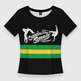 Женская футболка 3D Slim с принтом Капоэйра ,  |  | capoeira | боевые исскуства | бразилия | единоборства | капоэйра | спорт