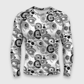 Мужской рашгард 3D с принтом Black and white sport pattern ,  |  | black and white | fitness | sport pattern | спорт | спортивный узор | фитнес | черно белый