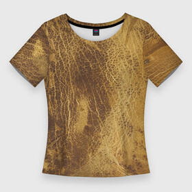 Женская футболка 3D Slim с принтом Динозавровая шкура ,  |  | динозавр | жкура животного | кожа | кожаная | кожаное | кожаный | паттерн | текстура