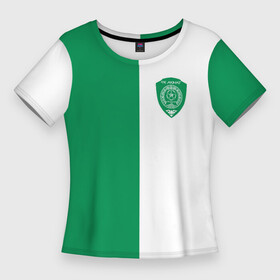 Женская футболка 3D Slim с принтом ФК Ахмат бело зеленая форма ,  |  | 1958 | ахмат | ахмат сила | грозный | сила | фк ахмат | форма | футбол | чечня