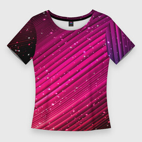 Женская футболка 3D Slim с принтом Cosmic Radiance ,  |  | Тематика изображения на принте: abstraction | black | bright | celestial | constellation | energy | galaxy | luminous | neo | sky | stars | surreal | universe | абстракция | вселенная | галактика | звезды | небесный | небо | неон | светящийся | созвездие | сюрреалистичный | черный | эне