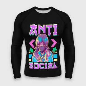 Мужской рашгард 3D с принтом Anti Social Антисоциальный ,  |  | anti | dead | girl | hieroglyphs | inside | minus | sad | sadness | seven | social | thousand | аниме | антисоциальный | внутри | грустный | грусть | девушка | дед | иероглифы | инсайд | мертвый | минус | семь | тысяча